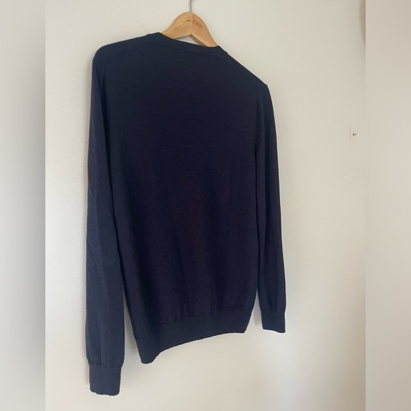 GAP Extra Fine Merino Wool Sweater Long Sleeve Mens V-Neck Sweater - Picture 3 of 8